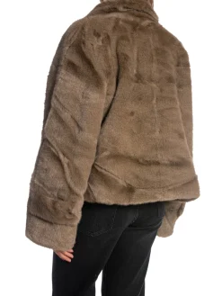 MEOTINE FAUX FUR JACKET KELLY LIGHT BROWN