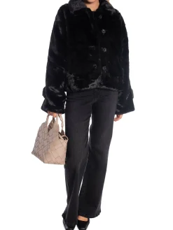 MEOTINE FAUX FUR JACKET KELLY BLACK