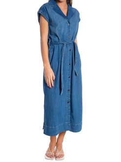 MOS MOSH KLÄNNING PITTI MID BLUE