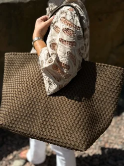 NAGHEDI BAG JET SETTER LARGE  TOTE MINK