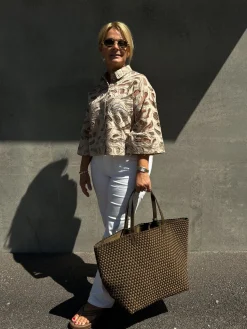 NAGHEDI BAG JET SETTER LARGE  TOTE MINK