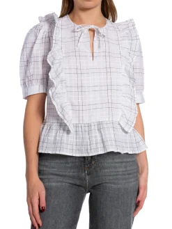 2NDDAY BLOUSE NORMA REFINED CHECK JET STREAM
