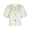 NEO NOIR BLOUSE AISA DULL SATIN IVORY