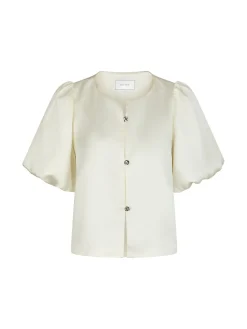 NEO NOIR BLOUSE AISA DULL SATIN IVORY