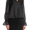 NEO NOIR BLOUSE AMARA BEDAZZLED BLACK