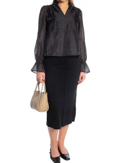 NEO NOIR BLOUSE AMARA BEDAZZLED BLACK