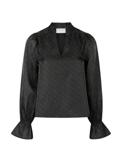 NEO NOIR BLOUSE AMARA BEDAZZLED BLACK