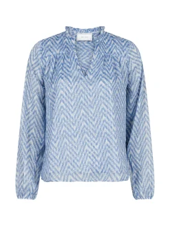 NEO NOIR BLOUSE BISA BIG TILE LIGHT BLUE