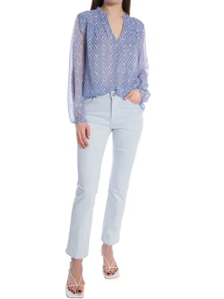 NEO NOIR BLOUSE BISA BIG TILE LIGHT BLUE