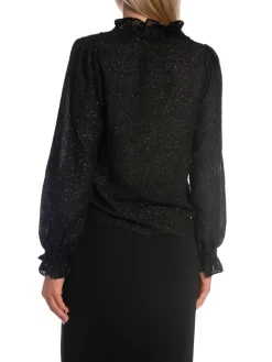 NEO NOIR BLOUSE BRIELLE GLITTER BLACK