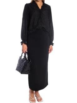 NEO NOIR BLOUSE BRIELLE GLITTER BLACK