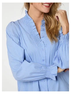 NEO NOIR BLOUSE BRIELLE STRIPE BLUE