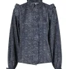 NEO NOIR BLOUSE GEMMI ZIGZAG DUO MIDNIGHT BLUE