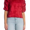 NEO NOIR BLOUSE JOBA JACQUARD RED