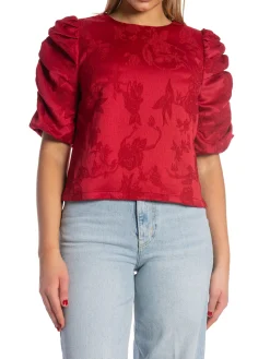 NEO NOIR BLOUSE JOBA JACQUARD RED