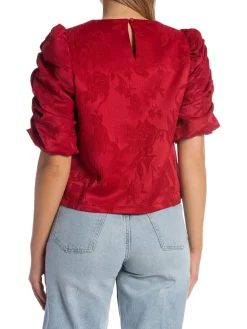 NEO NOIR BLOUSE JOBA JACQUARD RED