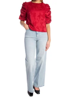 NEO NOIR BLOUSE JOBA JACQUARD RED
