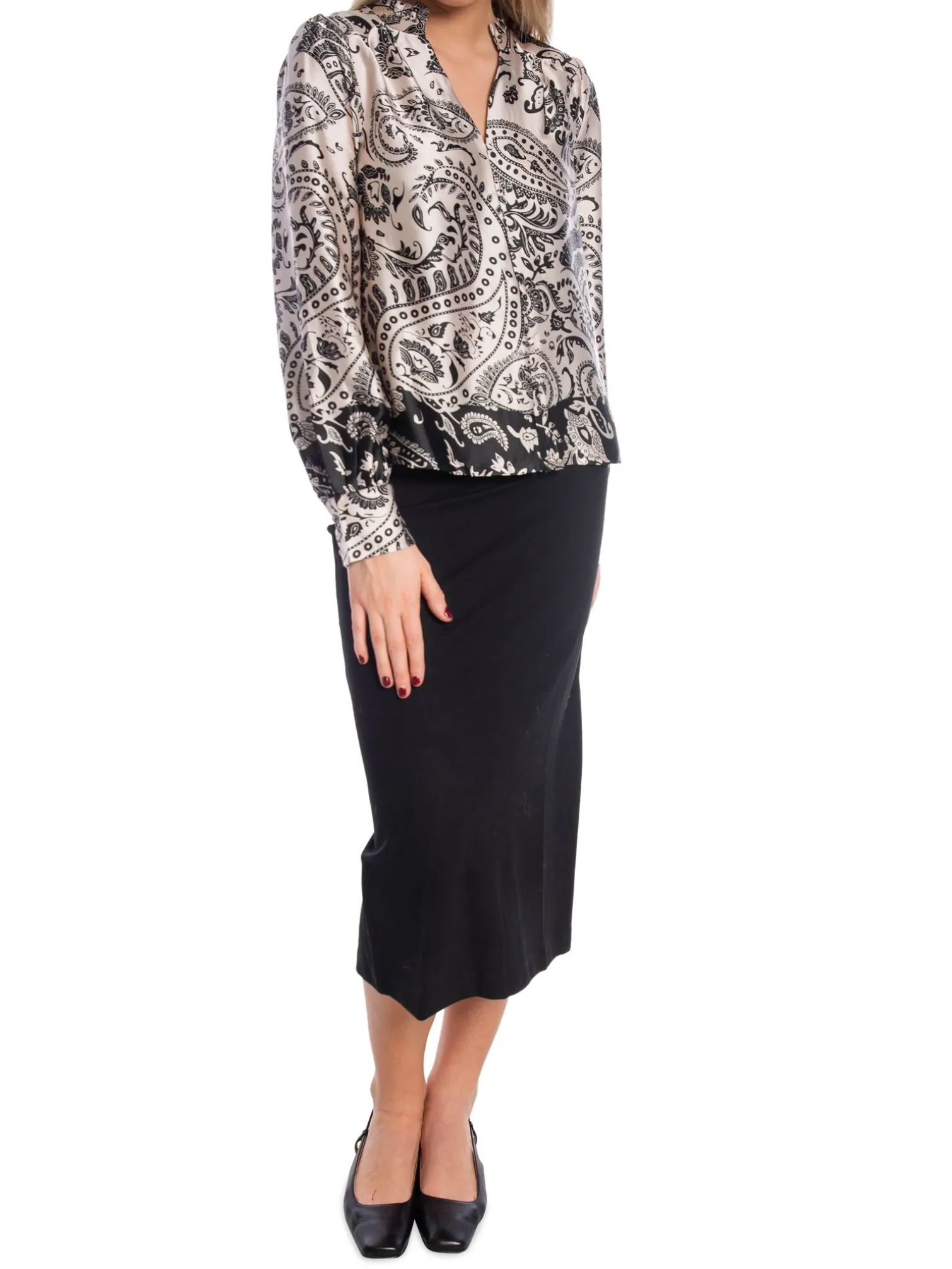 NEO NOIR BLOUSE MASSIMA DECO PAISLEY CREME