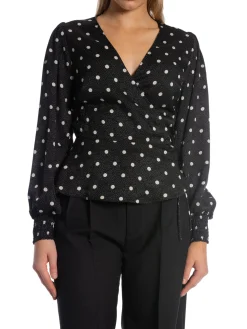 NEO NOIR BLOUSE MERRY RETRO DOT BLACK
