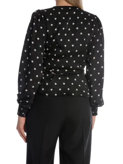 NEO NOIR BLOUSE MERRY RETRO DOT BLACK