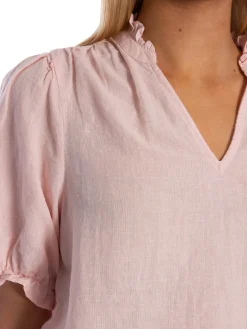 NEO NOIR BLOUSE ODESA LINEN ROSE SMOKE