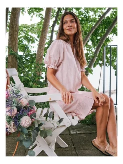 NEO NOIR BLOUSE ODESA LINEN ROSE SMOKE