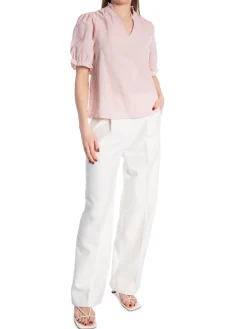 NEO NOIR BLOUSE ODESA LINEN ROSE SMOKE