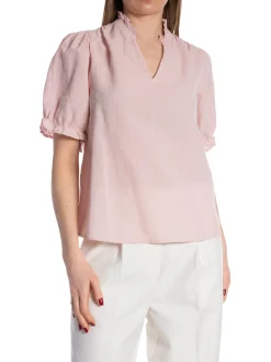 NEO NOIR BLOUSE ODESA LINEN ROSE SMOKE