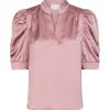 NEO NOIR BLOUSE ROELLA HEAVY SATEEN EVENING ROSE