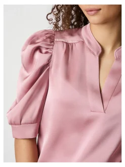 NEO NOIR BLOUSE ROELLA HEAVY SATEEN EVENING ROSE
