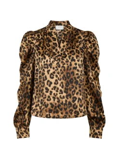 NEO NOIR BLOUSE ROSSLYN LEOPARD