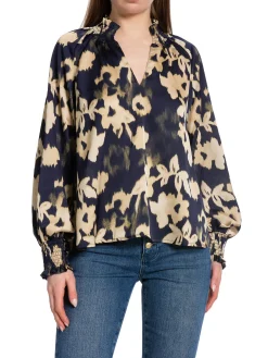 NEO NOIR BLOUSE STONE FDED FALL DARK NAVY