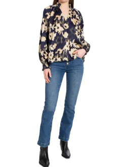NEO NOIR BLOUSE STONE FDED FALL DARK NAVY