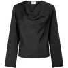 NEO NOIR BLOUSE VALLISTA SOFT SATIN BLACK