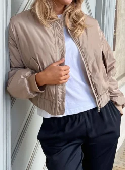 NEO NOIR BOMBER JACKET NADJA LIGHT TAUPE