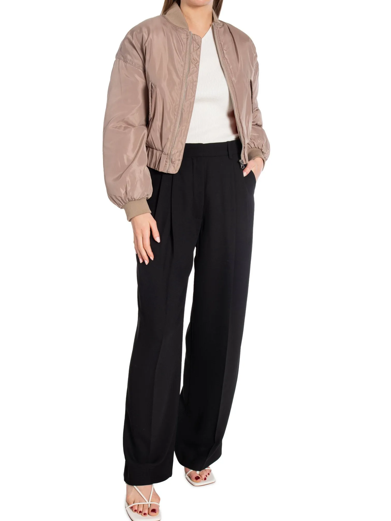 NEO NOIR BOMBER JACKET NADJA LIGHT TAUPE