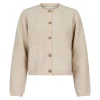 NEO NOIR CARDIGAN LIMO FLUFFY KNIT SAND