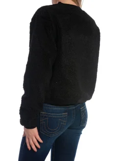 NEO NOIR CARDIGAN LIMO FLUFFY KNIT BLACK