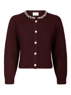 NEO NOIR CARDIGAN MARIE STONE KNIT WINE
