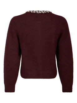 NEO NOIR CARDIGAN MARIE STONE KNIT WINE