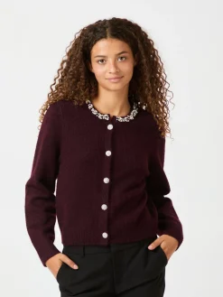 NEO NOIR CARDIGAN MARIE STONE KNIT WINE