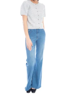 NEO NOIR CARDIGAN MITTA KNIT GREY MELANGE