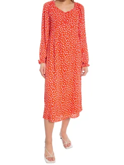 NEO NOIR DRESS BETTY BRIGHT FLOWER RED