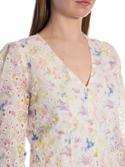 NEO NOIR DRESS EMBROIDERY CREME