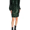 NEO NOIR DRESS EZRA FALL SEQUINS DARK GREEN