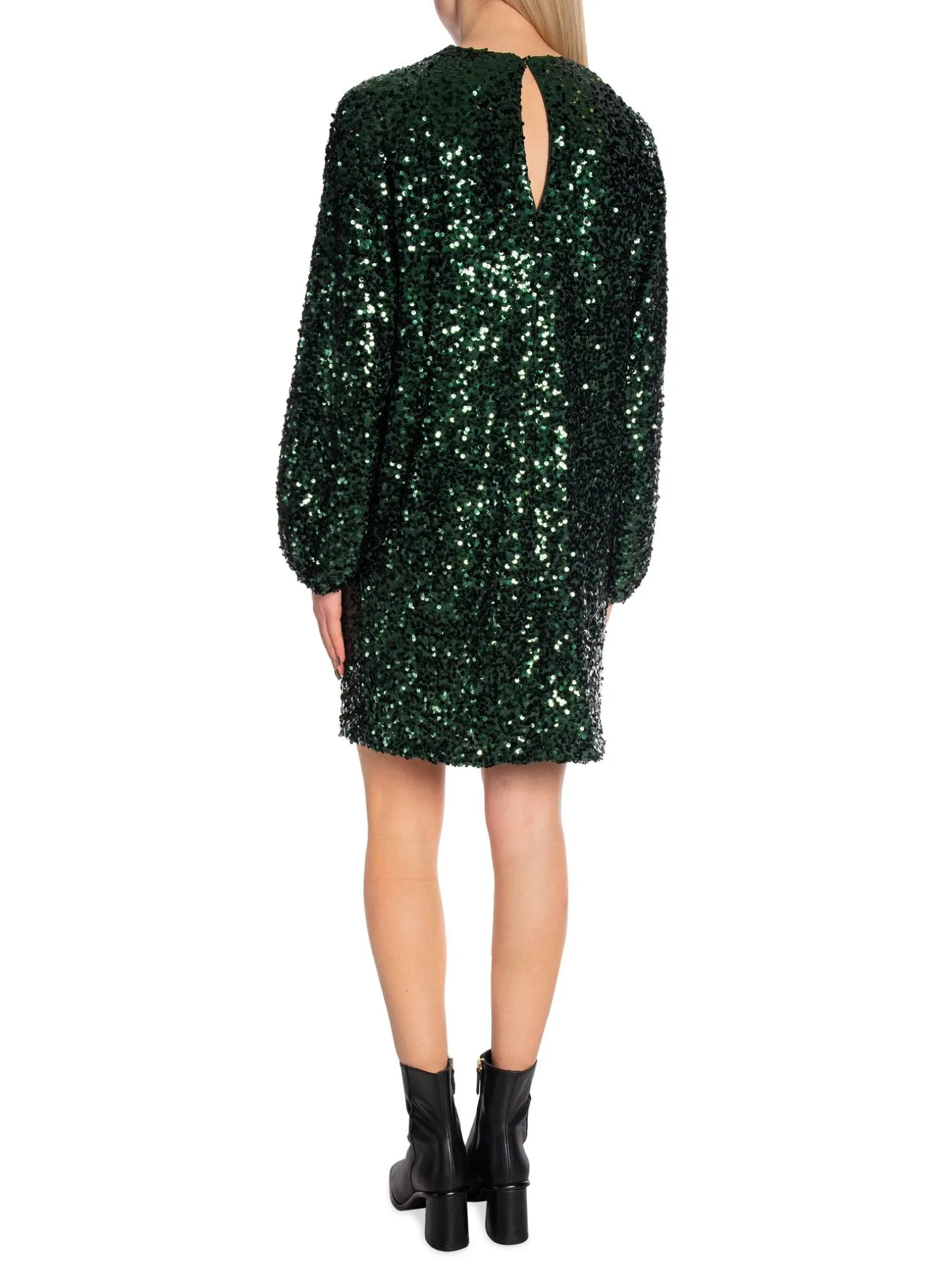 NEO NOIR DRESS EZRA FALL SEQUINS DARK GREEN