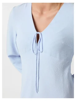 NEO NOIR DRESS KRISHA SOLID LIGHT BLUE