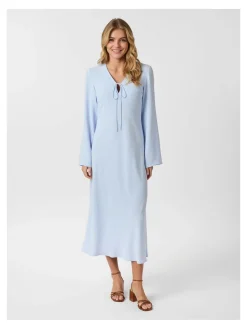 NEO NOIR DRESS KRISHA SOLID LIGHT BLUE