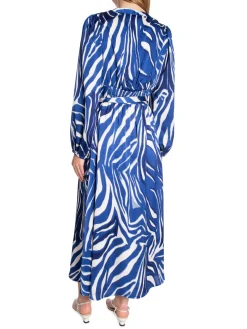 NEO NOIR DRESS LOUISE WAVE LINE BLUE