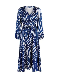 NEO NOIR DRESS LOUISE WAVE LINE BLUE